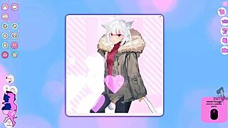 in catgirl waifu 2, the albino kitty gets uncensored in part 3