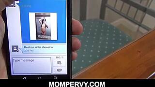 A petite brunette Alyssa Jade plays a seductive stepmother who seduces her stepyouth andTOP.position after giving him head in the bathroom