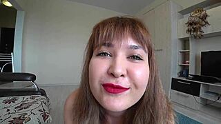 Lesbian milfs strap on hairy anal in doggy POV