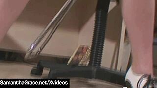 giantess wife samantha grace pokes fun at tiny 18+ loser hubby