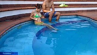 while some hang out at the cabin bar we relax in the pool