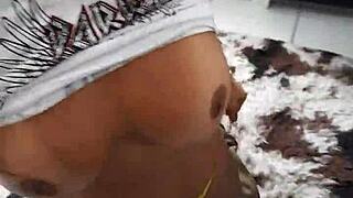 Hey, check out this shemale sucking her neighbor's big cock