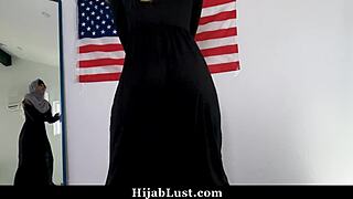 shy hijab teen rides coach's monster cock