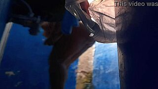 big-ass latina milf masturbates in the shower, loving her hairy body