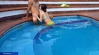 while some hang out at the cabin bar we relax in the pool