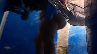 big-ass latina milf masturbates in the shower, loving her hairy body