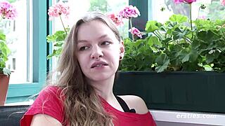 matilda teases her shaved pussy in solo play