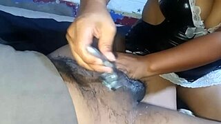 I’m shaving my neighbor’s cock and balls the old way, it’s so smooth now, and I give his bare balls their first suck.