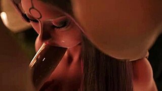 in the seven realms, atlus fucks kali and kagome in a threesome with blowjobs, lesbian pussy licking, and doggy style.