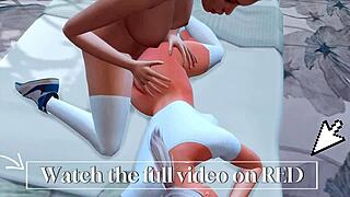 Futanari Stepmom Seduces Straight Daughter in Hentai Bang