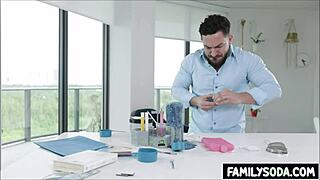 Scientist stepsiblings fuck hard in lab!