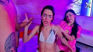 This latina girl gives delicious hot blowjobs with deepthroat and spitting