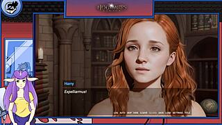 What naughty secrets hide in hogwarts with redhead cosplay?