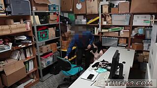 Is This Petite Teen Suspect Caught Red-Handed in Police Uniform Solo Act by Store Associate?