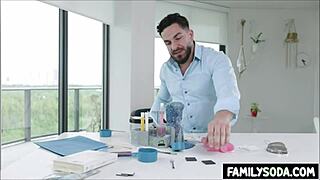 Scientist stepsiblings fuck hard in lab!