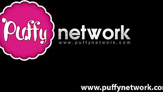 Hot Brunette Gets a Messy Cumshot on Shaved Pussy After Intense Action. Her Body Shines in High Definition.