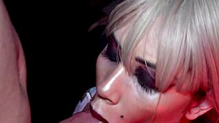 Halloween special with Tiffany and Sara blonde in costumes