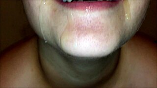 Thick Teen 18+ Gagging On Huge Fat Cock, Deepthroating With Cum Bath.