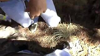 misty sucks cock outdoors with close-up orgasms and toys