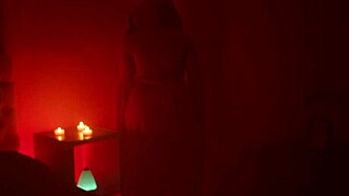 Lusty curvy bbw talks about sinful fantasies when naked, on an oiled table, riding and showing off an oiled back