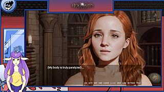 What naughty secrets hide in hogwarts with redhead cosplay?