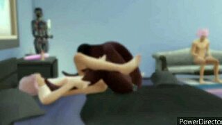 demi dominates her new sissy in a femdom threesome sims 4 cartoon