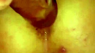 Horny wife cunt screwing man seeking opportunity to stick gigantic black cock into she shaved pussy