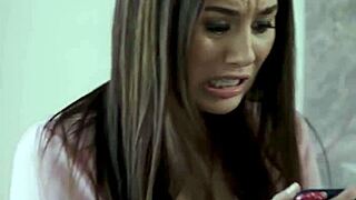 horny stepsisters aspen rae and shyla jennings catfight in daddy’s office