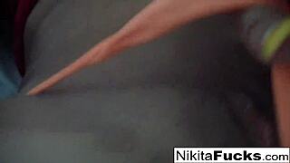 Hot Milf Nikita Von James In Fishnets Solo Play