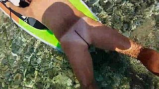 This couple is fucking wildly, leading to an intense anal orgasm on the couch