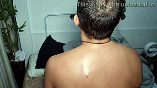 Straight doorman catches tenant watching gay porn and decides to tease him bareback