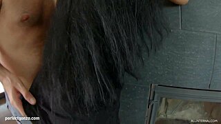 april blue gets dripping creampie in hot threesome 😋