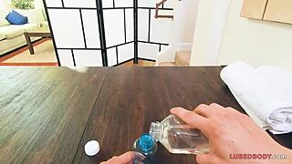 18yo babe Maya Bijou enjoys intense POV massage with big cock.