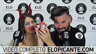 elo podcast passes ice over sara blonde's tits 😏