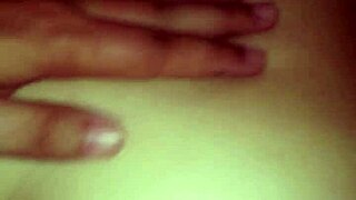 the newlywed couple shares a private moment in their homemade wedding video