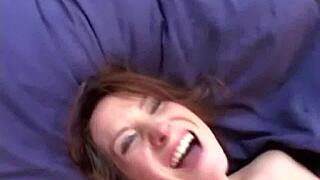 hot babe gets naughty in extreme threesome with guys