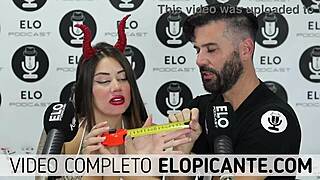 elo podcast passes ice over sara blonde's tits 😏