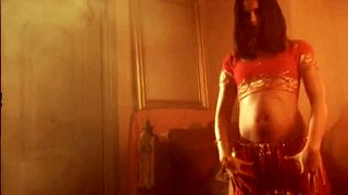 sexy belly dancer teases in erotic solo