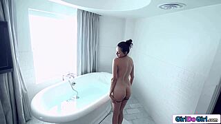 Young Latin girl catches her girlfriend in the process of taping a sex video