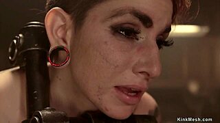 tattooed redhead gets whipped hard in bondage session