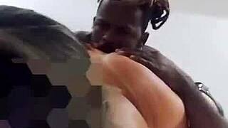 Wife and lover exclude husband from the room in this amateur scene