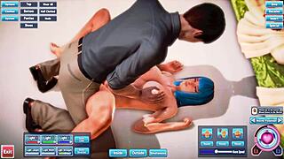 Imagine the blue-haired beauty teasing herself before getting taken hard.