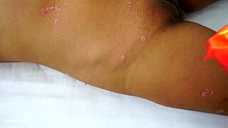 i did hot wax play tied up spanking for my asian girlfriend slut with cim finish