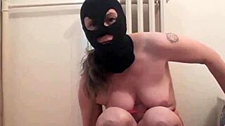 french slave bends over for dog training session
