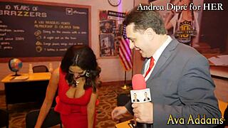 Ava Addams teases, Like my boobs, Andrea Diprè? Want to play with them?