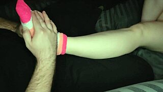 The taboo step-sibling sexual roleplay of both the footjob and the foot massage