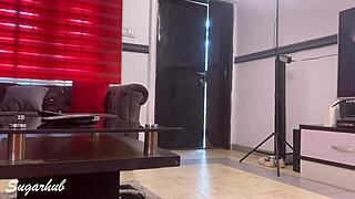 I Got Attracted by Black Ebony BBC with Big Breasts and Booty in Maid Outfit