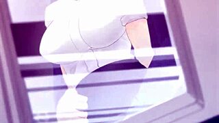 Anime Lovers Embrace on Crowded Train