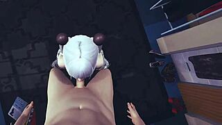 Yaoi femboy Ian gives blowjob in threesome