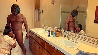 yo, my ebony stepsister's big booty got me at the pool